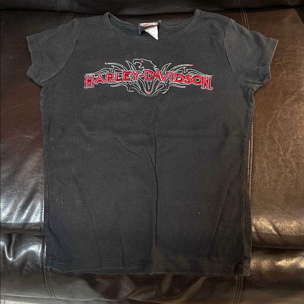 Harley-Davidson Kids Tee in Black with Red Logo